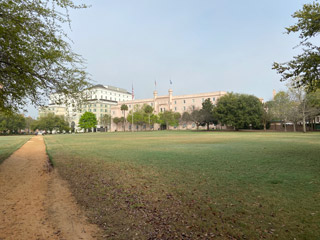 Marion Square today with the Citadel in the background, 329 Meeting Street